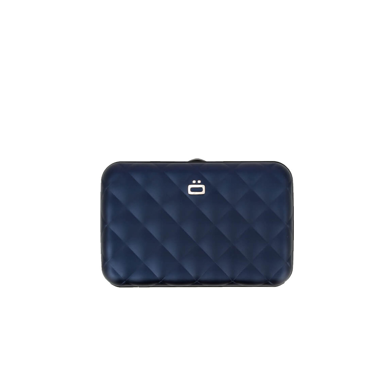 Ogon Quilted Button Porte Cartes Navy Blue