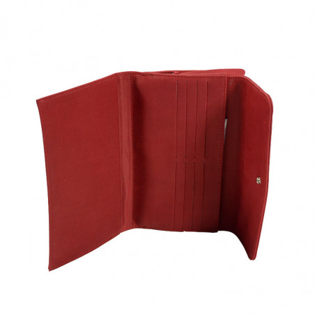 portefeuille femme rouge