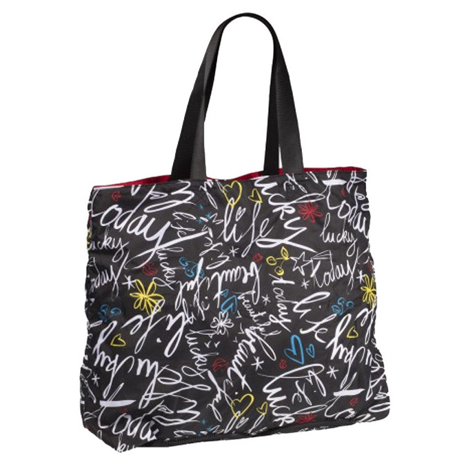 Isotoner Sac De Plage et Cabas Graffiti Rouge