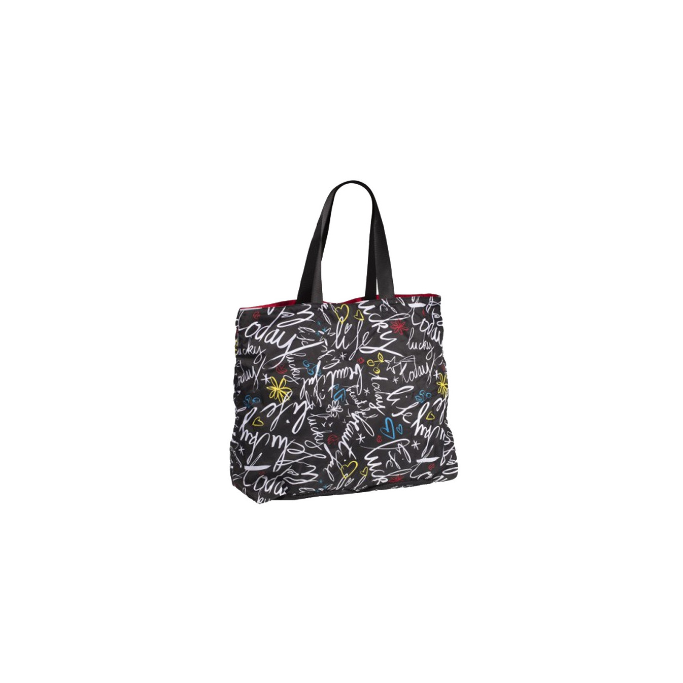Isotoner Sac De Plage et Cabas Graffiti Rouge