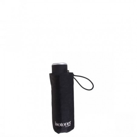 Isotoner Parapluie Mini Pliant Manuel Noir face
