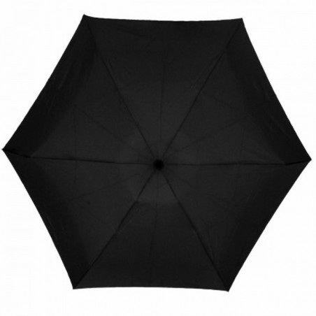 Isotoner Parapluie Mini Pliant Manuel Noir ouvert