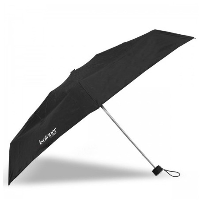 Isotoner Parapluie Mini Pliant Manuel Noir cote