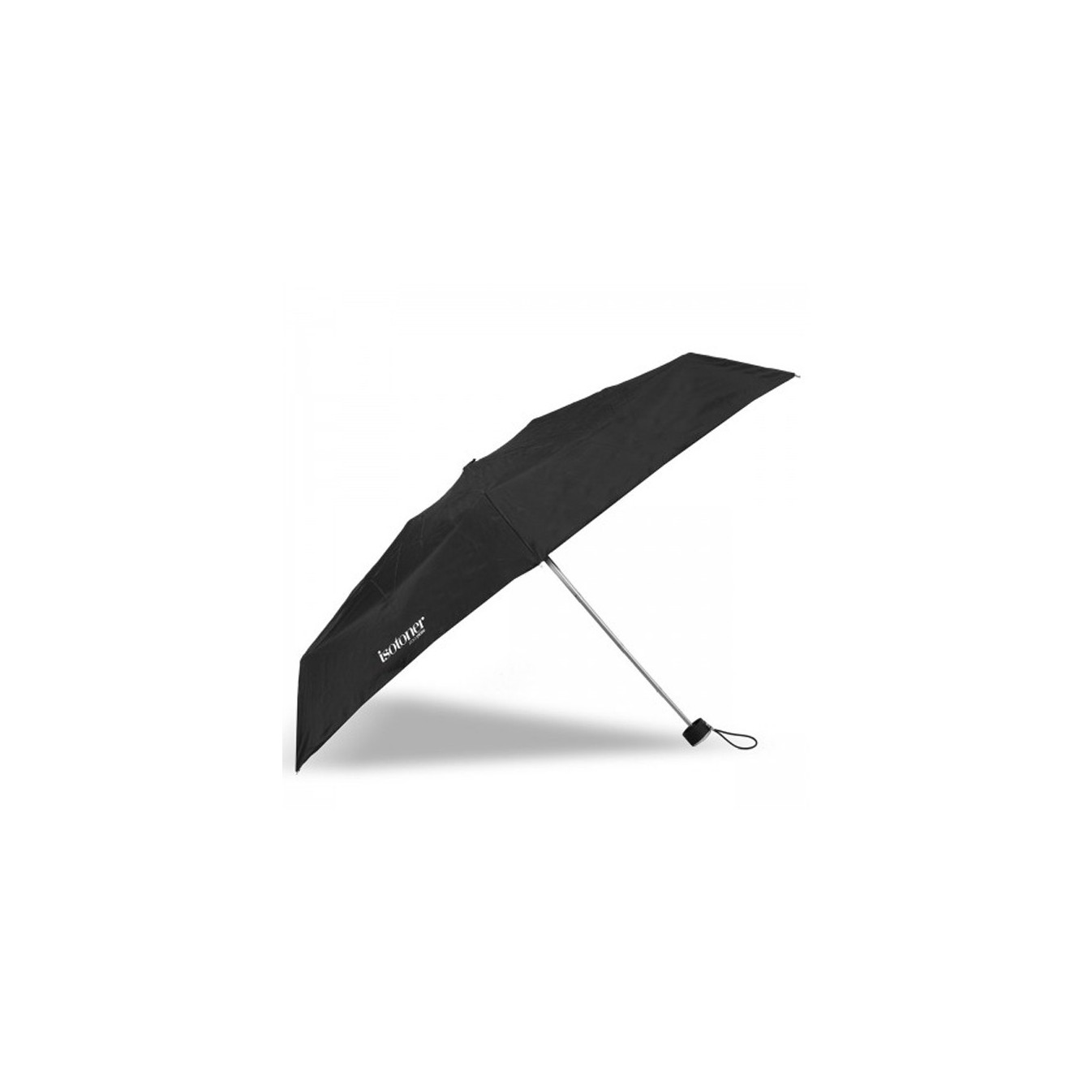 Isotoner Parapluie Mini Pliant Manuel Noir cote