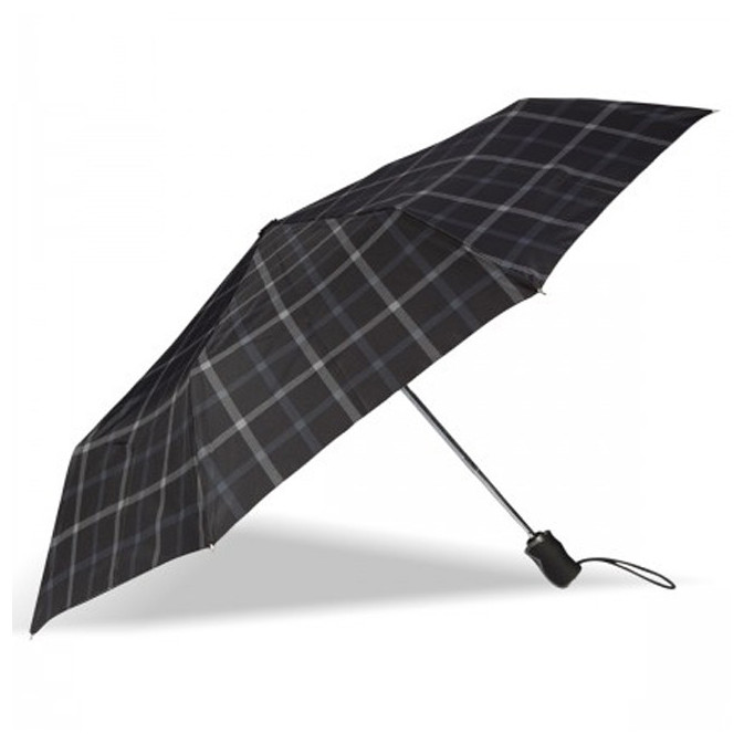 Isotoner Parapluie Homme Pliant Automatique X-TRA Solide Carreaux  ouvert