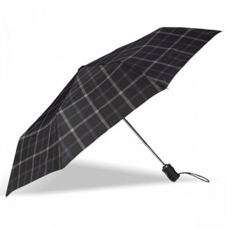 Isotoner Parapluie Homme Pliant Automatique X-TRA Solide Carreaux  ouvert