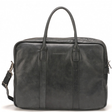 Arthur & Aston Destroy Porte Document 2 Compartiments Homme 1438-23 Noir