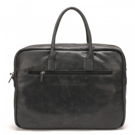 Arthur & Aston Destroy Porte Document 2 Compartiments Homme 1438-23 Noir dos