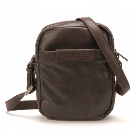 Arthur & Aston Diego Sac Porté travers Homme 1438-24 Chataigne