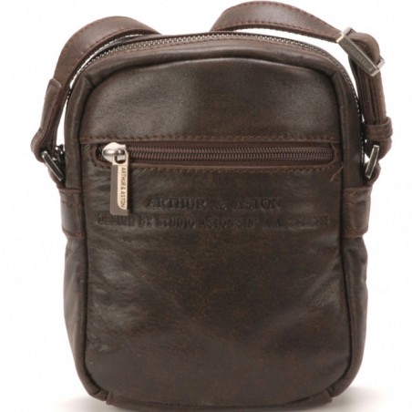 Arthur & Aston Diego Sac Porté travers Homme 1438-24 Chataigne dos