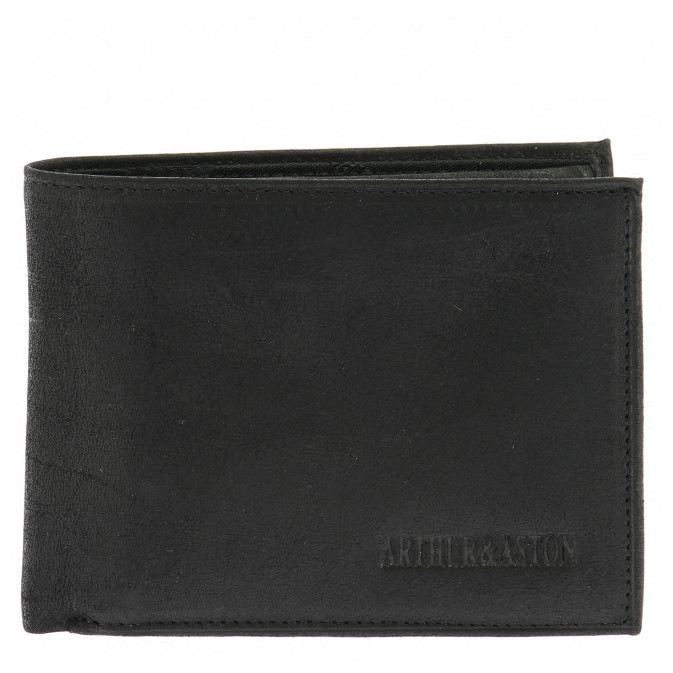 Arthur et Aston Louis Portefeuille Italien 94-499 Noir face