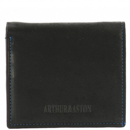 Arthur et Aston Louis Porte Monnaie Boîte 94-771 Noir Bleu face