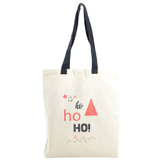 Farfouillette Tote Bag de Noël Sac fourre-tout HO HO HO  Naturel