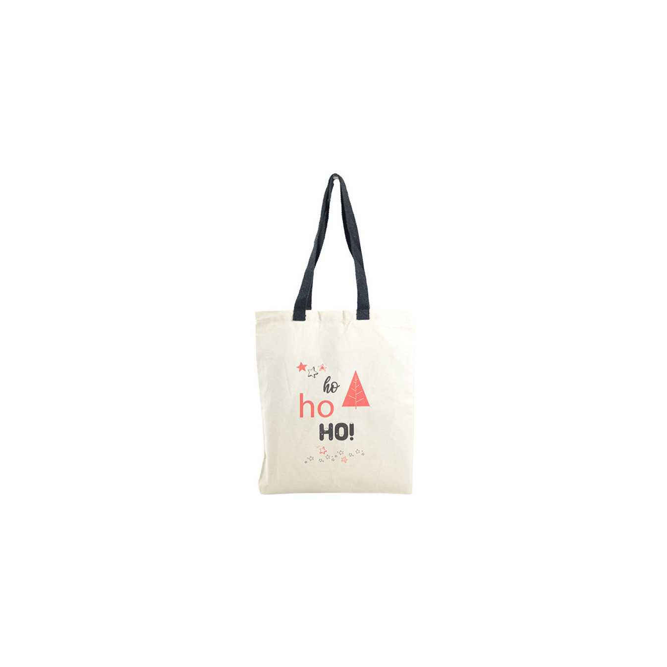 Farfouillette Tote Bag de Noël Sac fourre-tout HO HO HO  Naturel