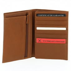 Arthur et Aston Portefeuille Oscar 1978-805 Cognac ouvert