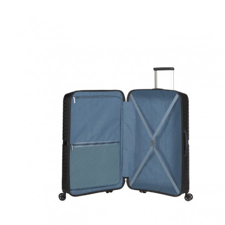 American Tourister Airconic  Spinner 77 cm Valise Trolley 4 Roues Onyx Black ouvert