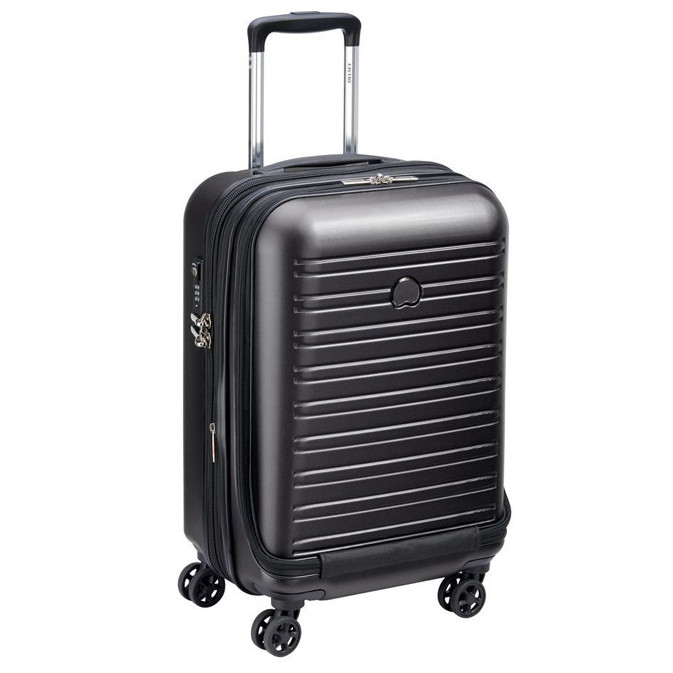 Valise Cabine Rigide DELSEY PARIS Airship 2.0 - 55x39x20 Cm, 32 L, Noir - 4 Roues, Serrure TSA, Légère Et Robuste
