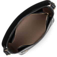Lancaster Foulonne Double Besace 470-22 Noir in Nude ouvert
