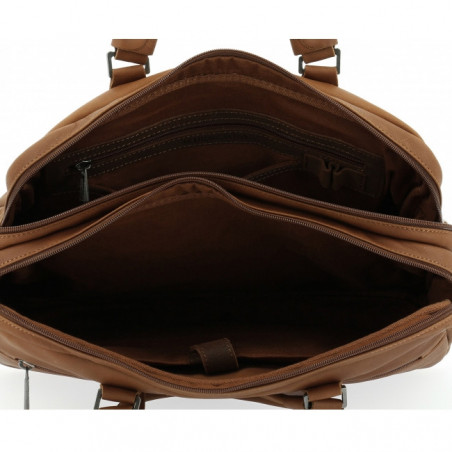 Arthur & Aston Oscar Porte Document 2 soufflets Homme 1978-02 Cognac ouvert