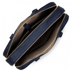 Lancaster Mademoiselle Business Sac porté Main 573-75 Bleu Fonce ouvert