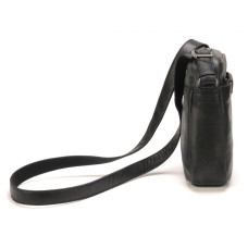 Pochette homme noir cuir vieilli