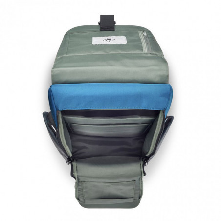 Delsey Secureflap Sac à Dos PC 15.6" Bleu Marine Ouvert