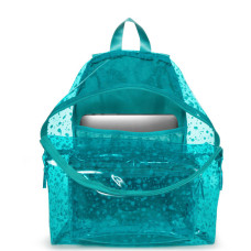 Eastpak Padded Sac à Dos Pak'R Transparent a70 Splash Lagoon ouvert