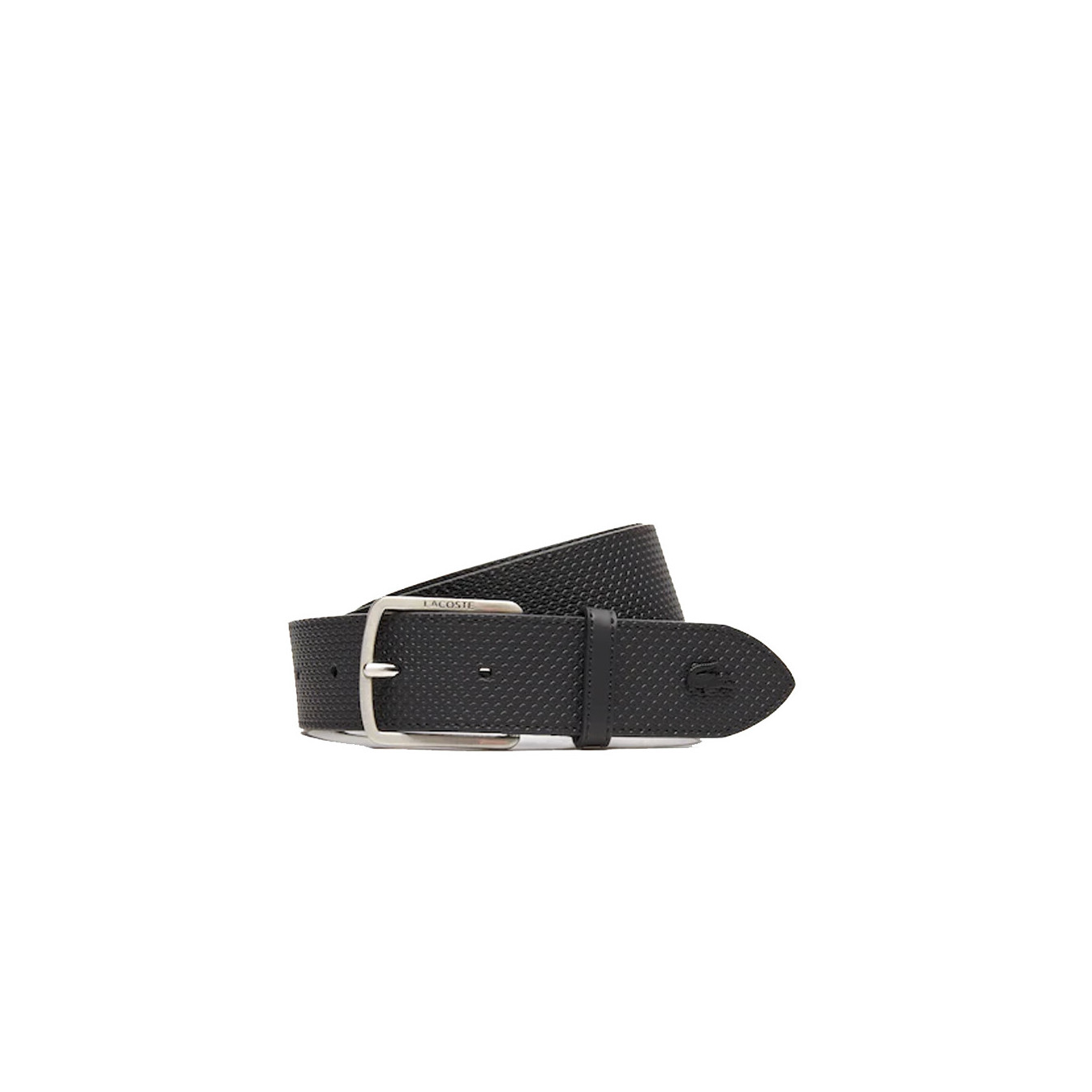Lacoste Men's Classic Ceinture Cuir Texturé Black