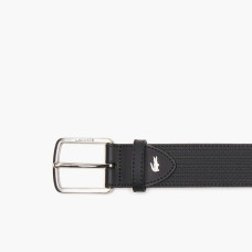 Lacoste Men's Classic Ceinture Cuir Texturé Black