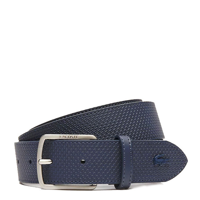Lacoste Men's Classic Ceinture Cuir Texturé Peacoat