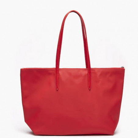 Lacoste Grand Sac Cabas Zippé L12.12 High Risk Red DOS