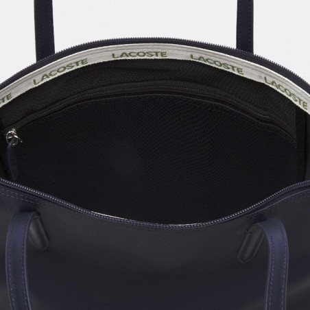 Lacoste Sac Cabas Zippé L12.12 Penombre ouvert