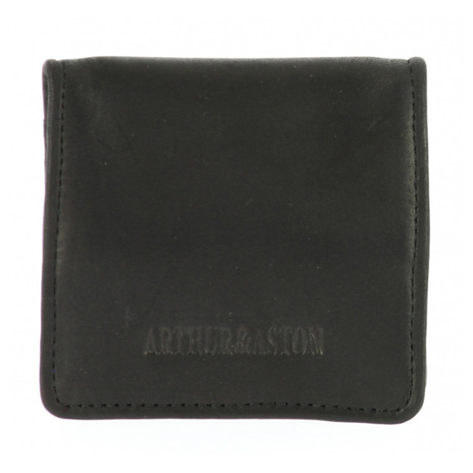 Arthur et Aston Louis Porte Monnaie Cuir Gras 94-582 Noir