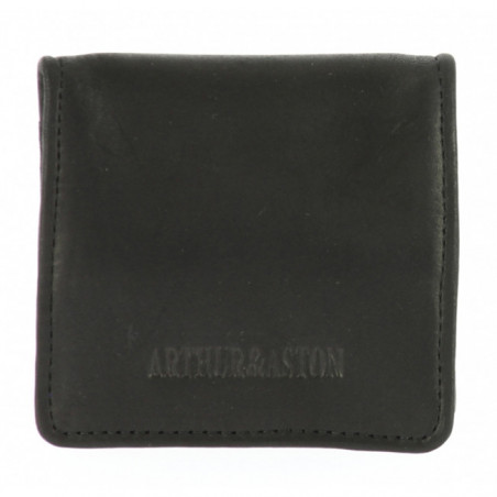 Arthur et Aston Louis Porte Monnaie Cuir Gras 94-582 Noir