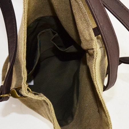 Le Voyage En Panier Mini Alex Sac Besace Camel ouvert