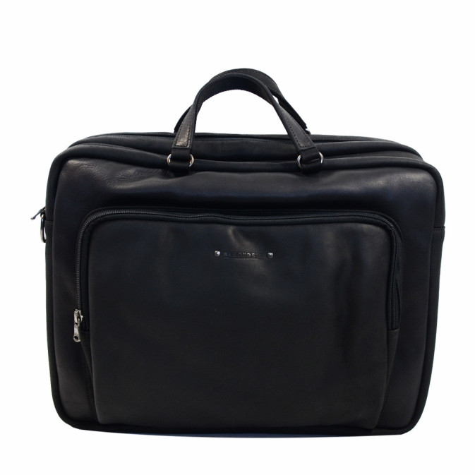 Jean Louis Fourès Baroudeur Sacoche  2 Soufflets 40 Cm Noir