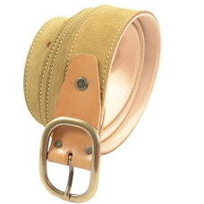 Ceinture Classique Cuir Femme Faune Nubuck Camel