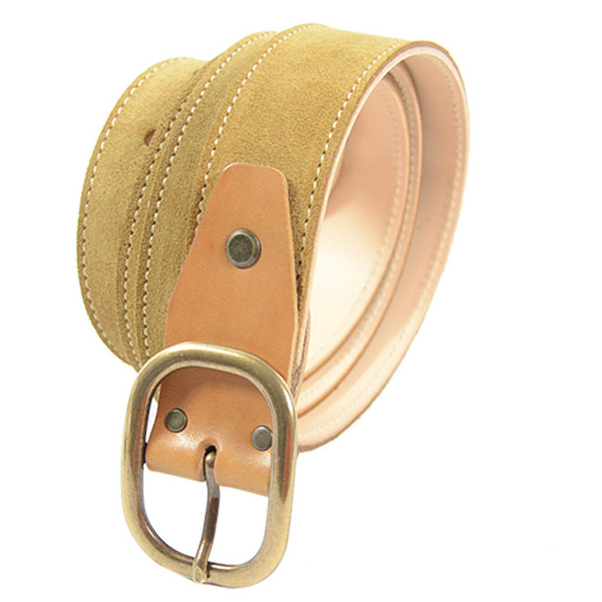 Ceinture Classique Cuir Femme Faune Nubuck Camel