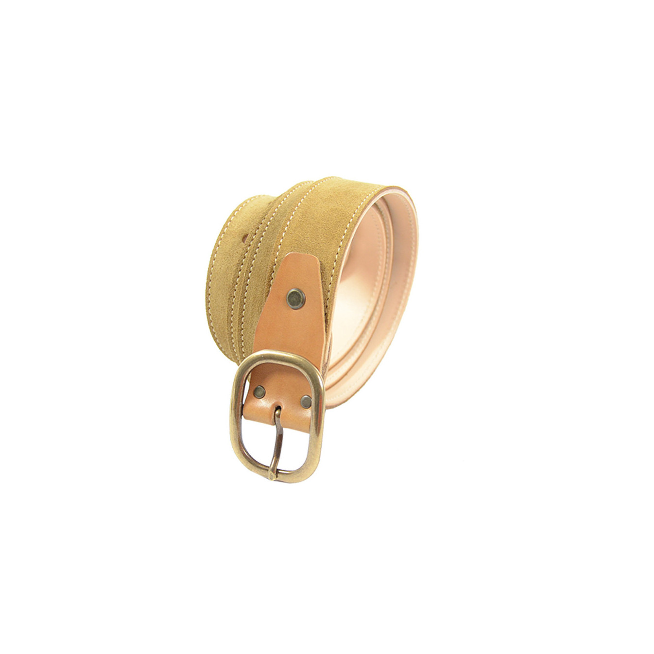 Ceinture Classique Cuir Femme Faune Nubuck Camel