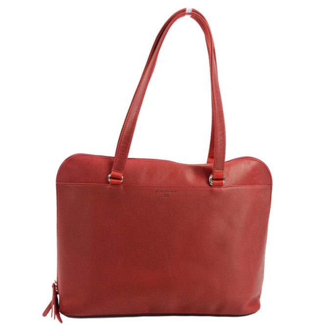 sacoche ordinateur cuir femme carmin