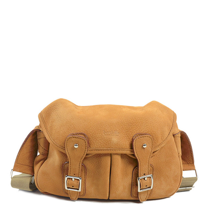 Berthille Mini Pêche Sac Croisé Cuir Nubuck Camel