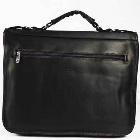 Jean Louis Fourès Baroudeur Cartable 3 Soufflets 38 Cm Noir dos