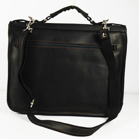 Jean Louis Fourès Baroudeur Cartable 3 Soufflets 38 Cm Noir dos 2