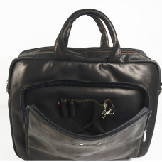 Jean Louis Fourès Baroudeur Sacoche  2 Soufflets 40 Cm Noir poche