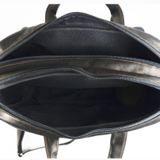 Jean Louis Fourès Baroudeur Sacoche  2 Soufflets 40 Cm Noir ouvert