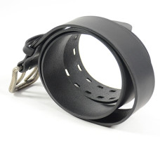 Ceinture Boucle Double Ardillon Cuir Homme Faune Noir