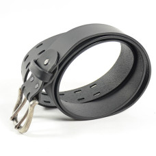 Ceinture Boucle Double Ardillon Cuir Homme Faune Noir