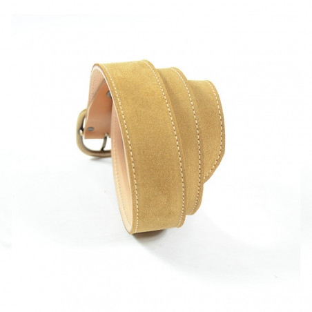 Ceinture Classique Cuir Femme Faune Nubuck Camel dos