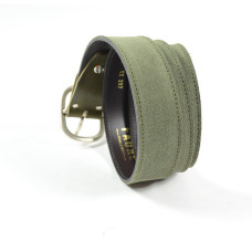 Ceinture Classique Cuir Femme Faune Nubuck Kaki