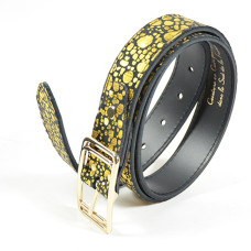 Ceinture Faune Cuir Femme Disco Or